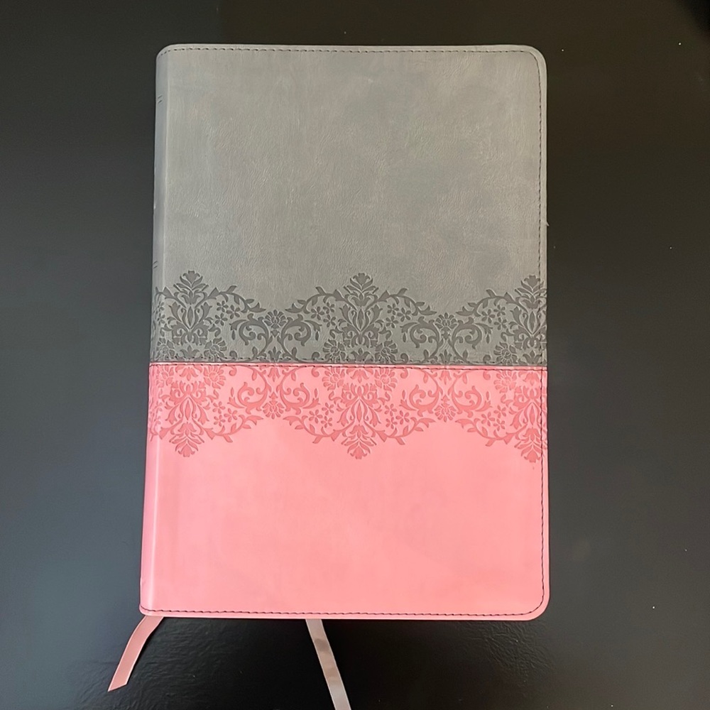 Grey and pink NIV bible